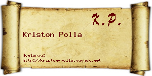 Kriston Polla névjegykártya